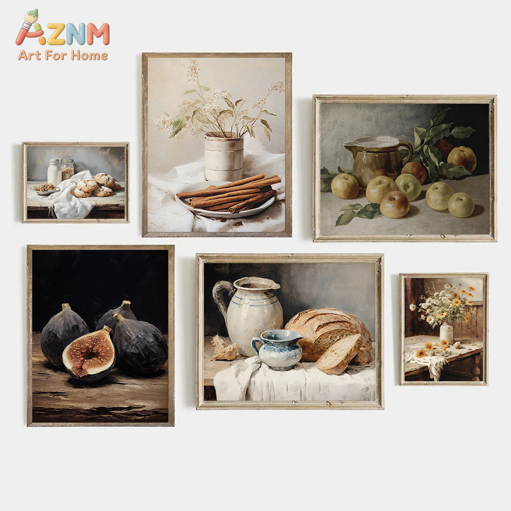 Terracotta Pot - AZNM Impression sur toile vintage neutre,