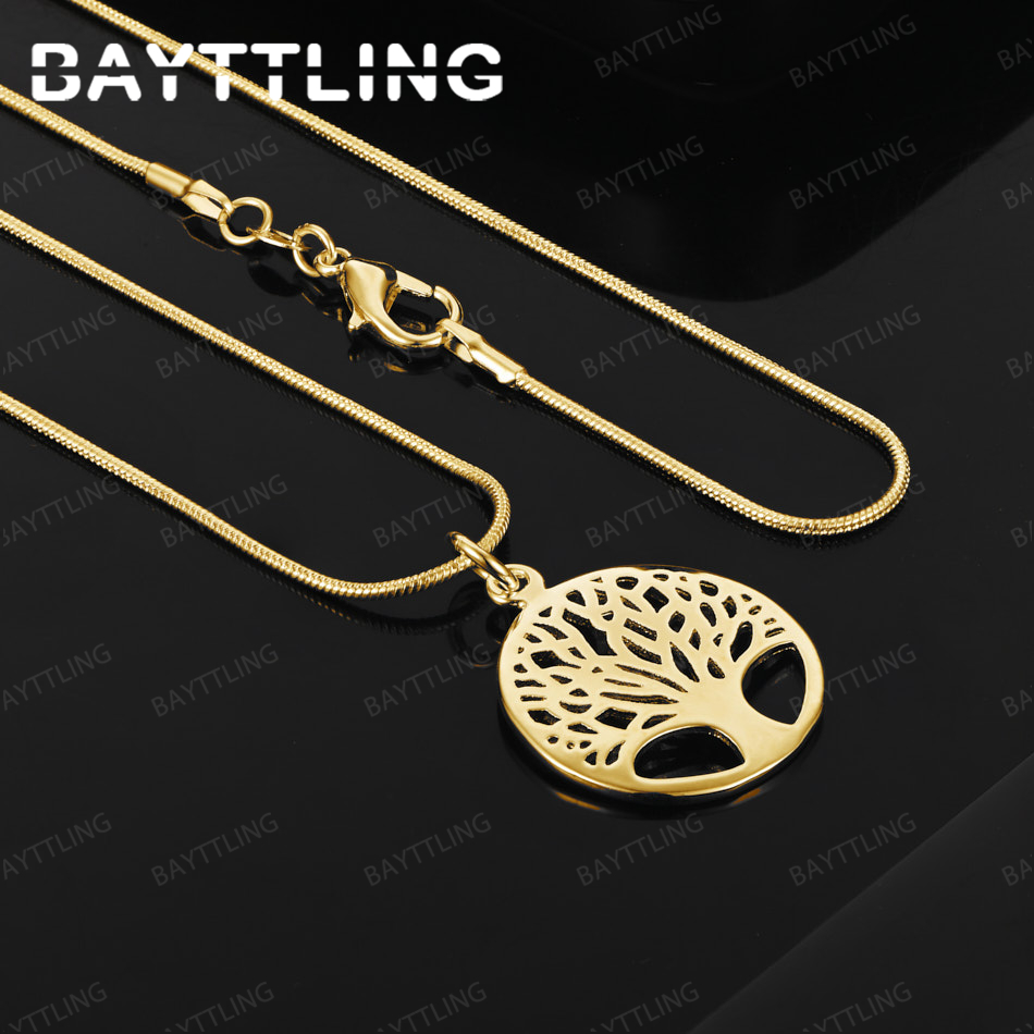 Snake Plant - Collier avec pendentif arbre délicat en